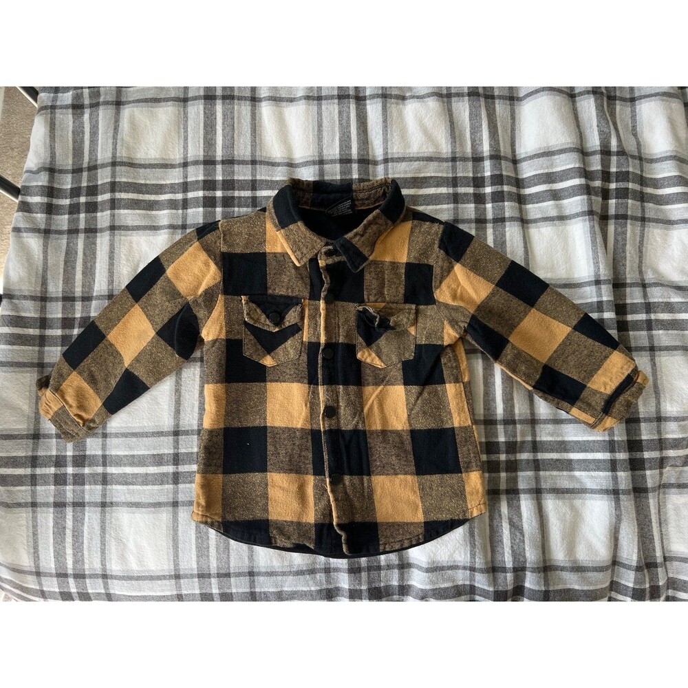 Little Bipsy Flannel shirt with snap closure 18-24m